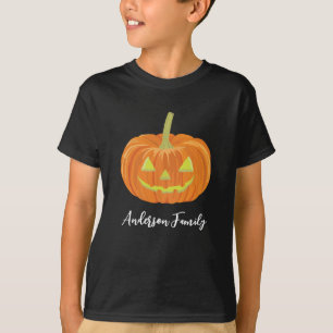 Horror Halloween Pumpkin Familienname T-Shirt