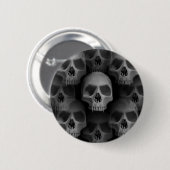 Horror Halloween-Schädel Button (Vorne & Hinten)