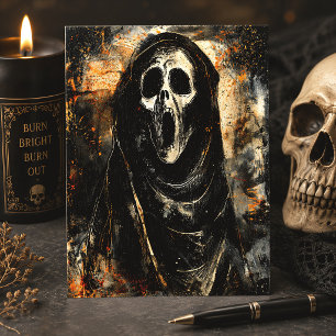Horror Halloween Schrei Spooky Jahreszeit Postkarte