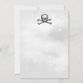 Horror Halloween Skeleton Skull Gray Kostüm Party Einladung (Rückseite)