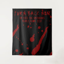 Horror Halloween Turn Back Now Blood Spatter