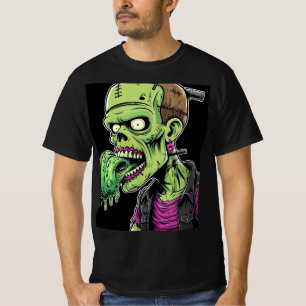 Horror Halloween Zombie: Frankensteins Pizza T-Shirt