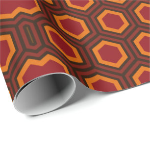 Horror-Hotel-Teppich, geometrisches Muster 70er sü Geschenkpapier