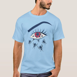 Horror ist ein gruseliges Auge mit Insekten T-Shirt
