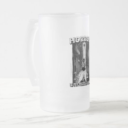 Horror ist mein Mitname Mattglas Bierglas (Vorderseite Links)