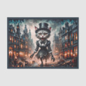 Horror-Jungkatze, die im Terror der Londoner Stadt Seidenpapier (Vorderseite)