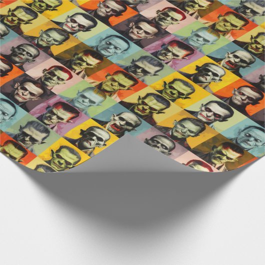 Horror Kaleidoskop-Portrait Geschenkpapier (Ecke)