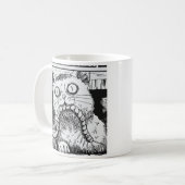Horror-Katze Anime-Kunst Kaffeetasse (Vorderseite Links)