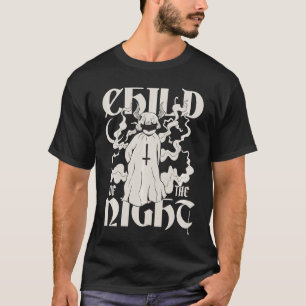Horror Kind Der Nacht Goth Okkult Dämonenjunge T-Shirt