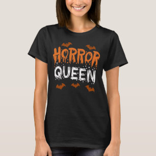 Horror-Königin Gruselige Halloween-Tropf-Typografi T-Shirt