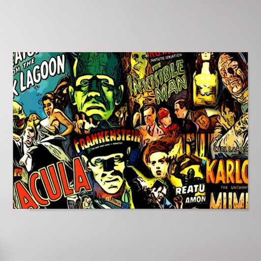 Horror Kult universelle Monster Filme Gesicht Mask Poster (Vorne)
