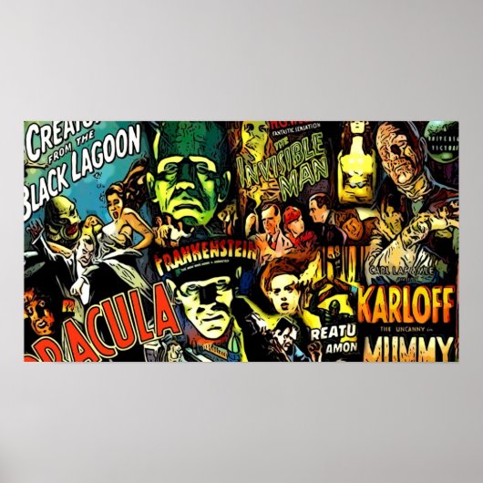 Horror Kult universelle Monster Filme Gesicht Mask Poster (Vorne)