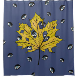 Horror Leaf Creepy Botanische Kunst Duschvorhang