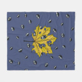 Horror Leaf Creepy Botanische Kunst Fleecedecke (Vorderseite (Horizontal))