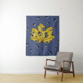 Horror Leaf Creepy Botanische Kunst Wandteppich (Beispiel)