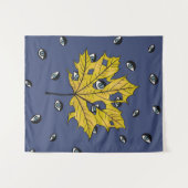 Horror Leaf Creepy Botanische Kunst Wandteppich (Vorderseite (Horizontal))