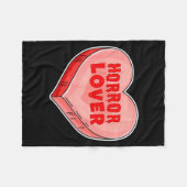 Horror Lover Candy Heart Valentines Day Halloween Fleecedecke (Vorderseite (Horizontal))