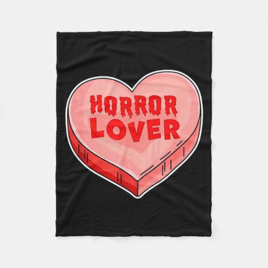 Horror Lover Candy Heart Valentines Day Halloween Fleecedecke (Vorderseite)