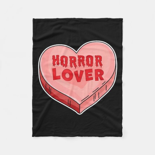 Horror Lover Candy Heart Valentines Day Halloween Fleecedecke (Vorderseite)