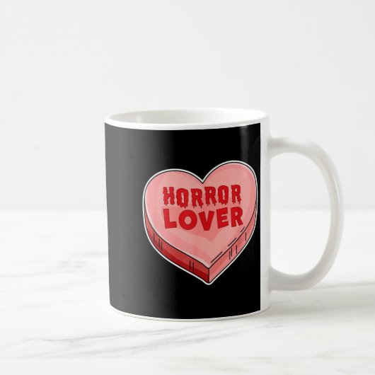 Horror Lover Candy Heart Valentines Day Halloween Kaffeetasse (Rechts)