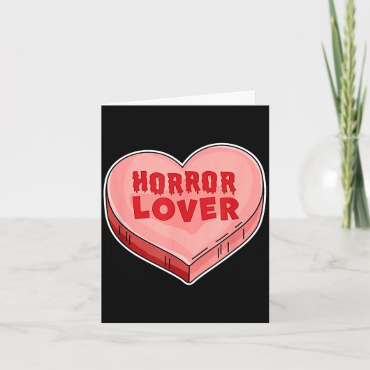 Horror Lover Candy Heart Valentines Day Halloween Karte (Vorderseite)