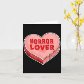 Horror Lover Candy Heart Valentines Day Halloween Karte (Gelbe Blume)