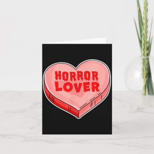Horror Lover Candy Heart Valentines Day Halloween  Karte (Vorderseite)