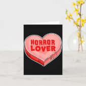Horror Lover Candy Heart Valentines Day Halloween Karte (Gelbe Blume)