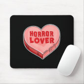 Horror Lover Candy Heart Valentines Day Halloween Mousepad (Mit Mouse)