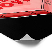 Horror Lover Candy Heart Valentines Day Halloween Poster (Ecke)