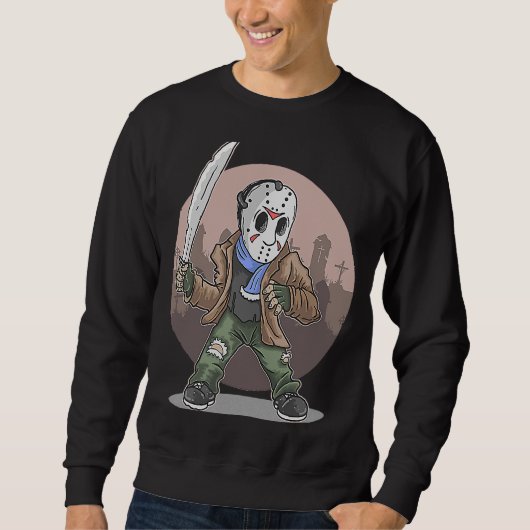 Horror Mask Halloween Nightmare Sweatshirt (Vorderseite)