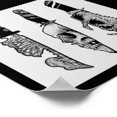 Horror Messer, Dotwork-Stil - Druck Poster (Ecke)