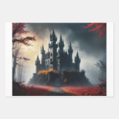Horror mittelalterliche Fantasy Burgen Geschenkpapier Set (Vorderseite)