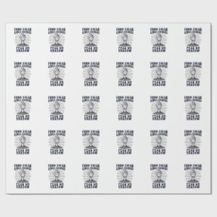 Horror-Motivations-Shirt mit Zitat über untote Cou Geschenkpapier