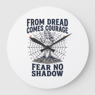Horror Motivations-Shirt mit Zitat über untote Cou Große Wanduhr