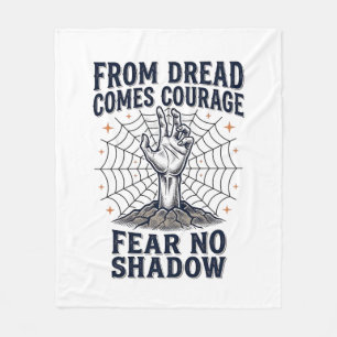 Horror-Motivations-Shirt mit Zitat über untote Tap Fleecedecke