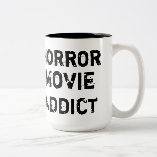 Horror Movie Addict White Tasse (Rechts)