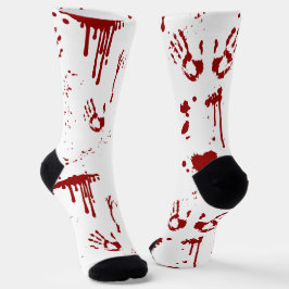 Horror Movie Bloody Handints Blutspatter Socken
