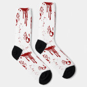 Horror Movie Bloody Handints Blutspatter Socken (Rechts)