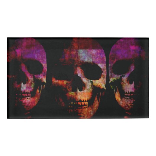 Horror Movie Concept Background mit Halloween Namenschild (Vorderseite)