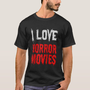 Horror Movie Fan I Liebe Horror Movies Raglan Base T-Shirt
