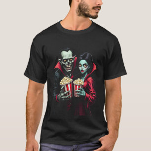 Horror Movie Marathon Spooky Snacks T-Shirt
