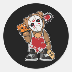 Horror Movie Monster Lazy Halloween Kostüm Funny Runder Aufkleber