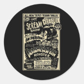 Horror Movie Monster Mummy Dracula Werewolf Franke Runder Aufkleber (Vorderseite)