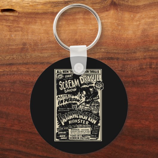 Horror Movie Monster Mummy Dracula Werewolf Franke Schlüsselanhänger (Vorderseite)