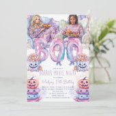 Horror Movie Night Halloween Slumber Party Einladung (Stehend Vorderseite)