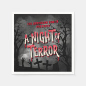 Horror Movie Poster Adult Halloween Party Invite Serviette (Vorderseite)