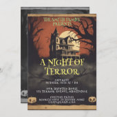 Horror Movie Poster Halloween-Party Einladung (Vorne/Hinten)
