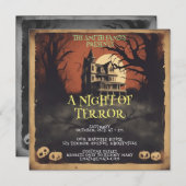 Horror Movie Poster Halloween-Party Einladung (Vorne/Hinten)