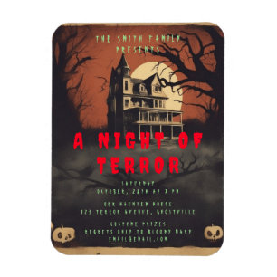 Horror Movie Poster Halloween-Party Einladung Magnet